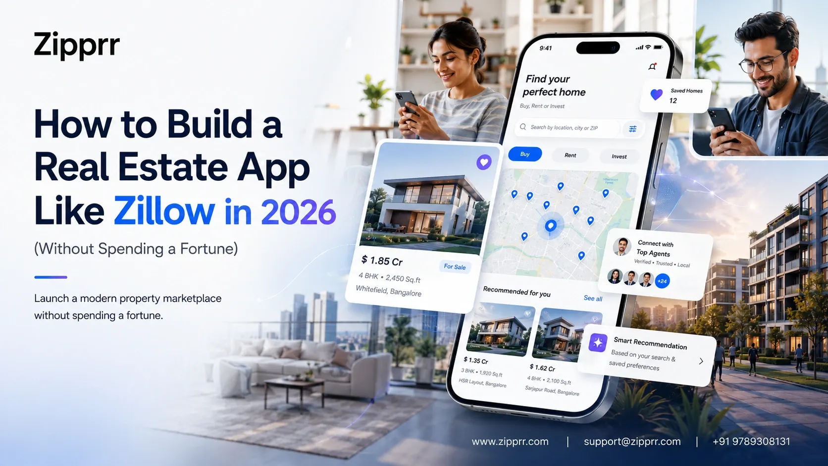 How to Build a Real Estate App Like Zillow in 2026 | Zipprr Zillow Clone