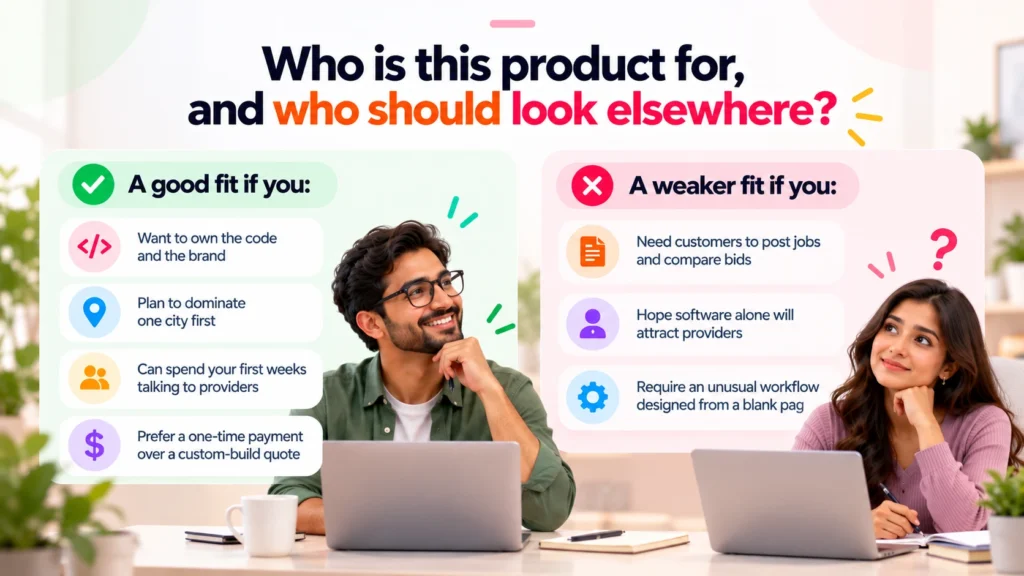 Product fit who should look elsewhere - How Do You Launch a TaskRabbit Clone Booking Marketplace in the US Without Opening to