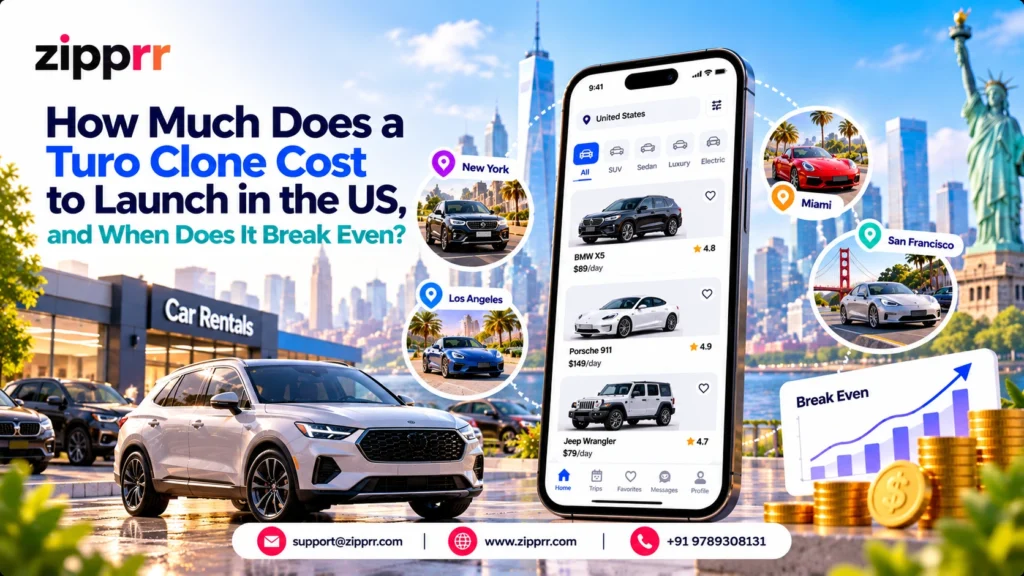 How Much Does a Turo Clone Cost to Launch in the US, and When Does It Break Even?