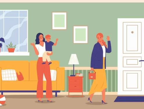 Image of a babysitter with children: Create a Babysitting Website That Gets You Hired